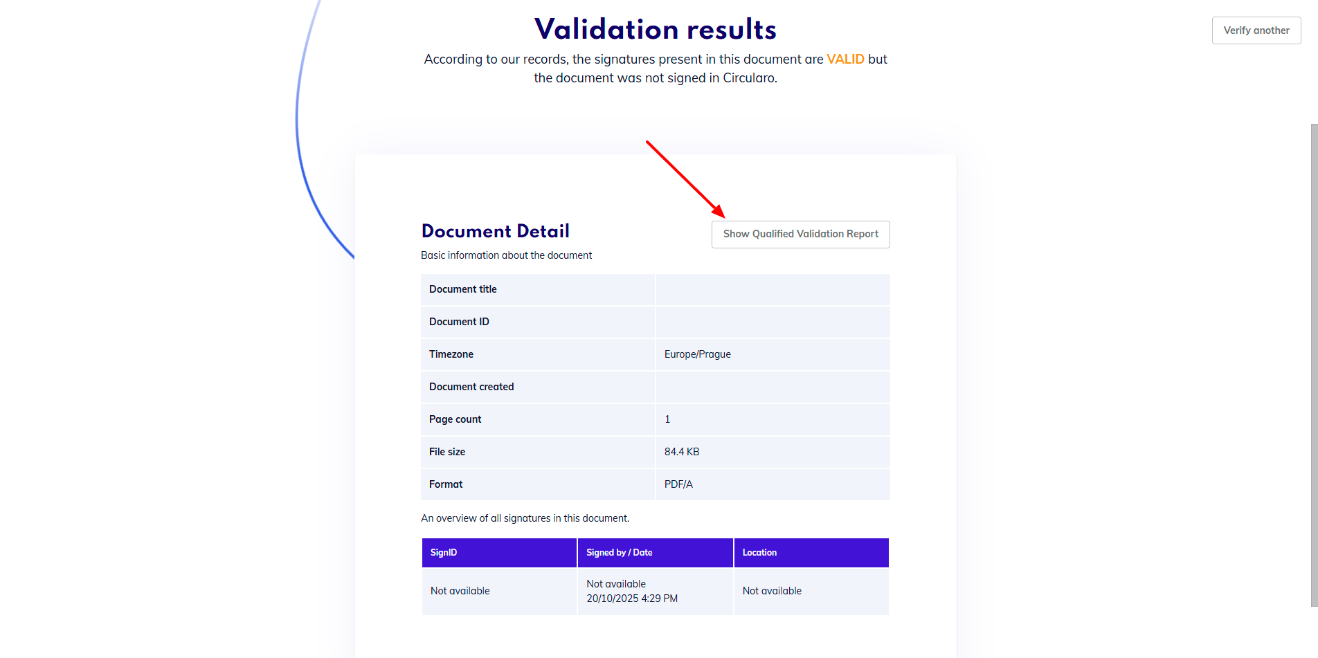 Qualified Verification Service