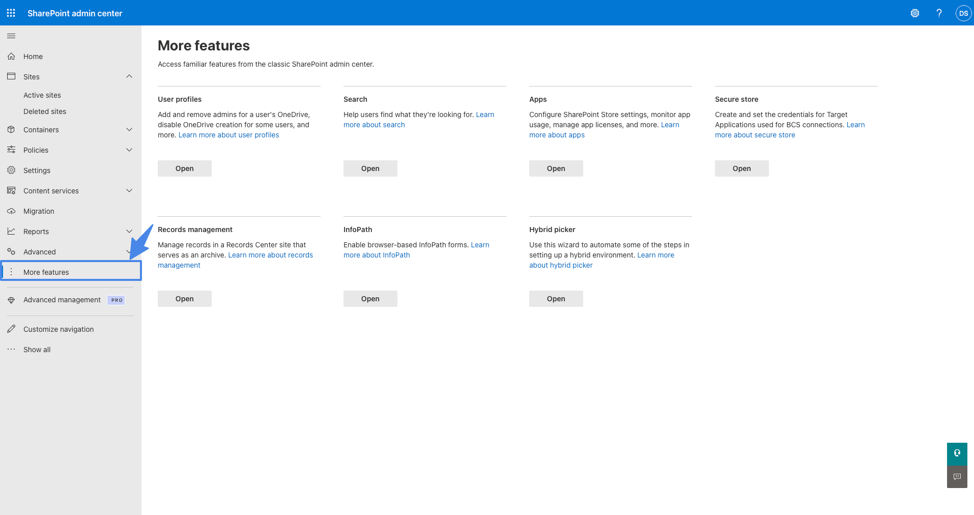 Sharepoint - admin center.png